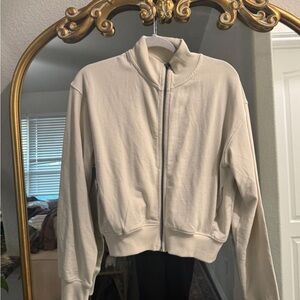 Zara Off-White High Collar Jacket
